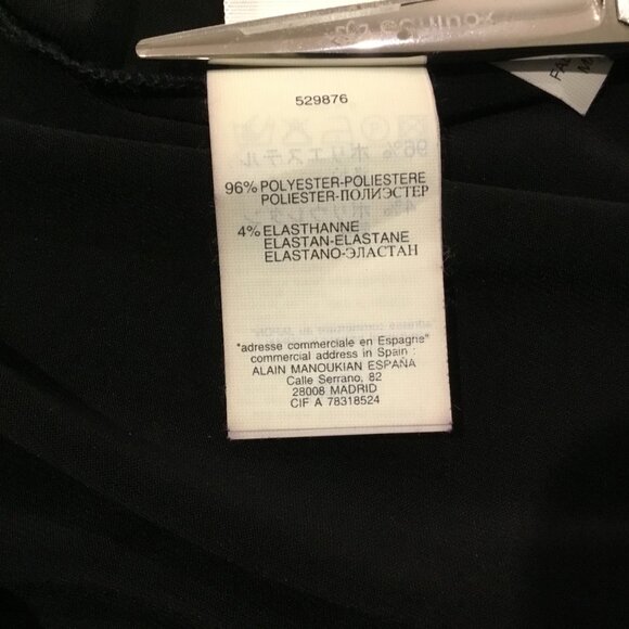 Alain Manoukian Black Satin Bow Dress Size M – Vintage Y2K Parisian Chic - Picture 10 of 13